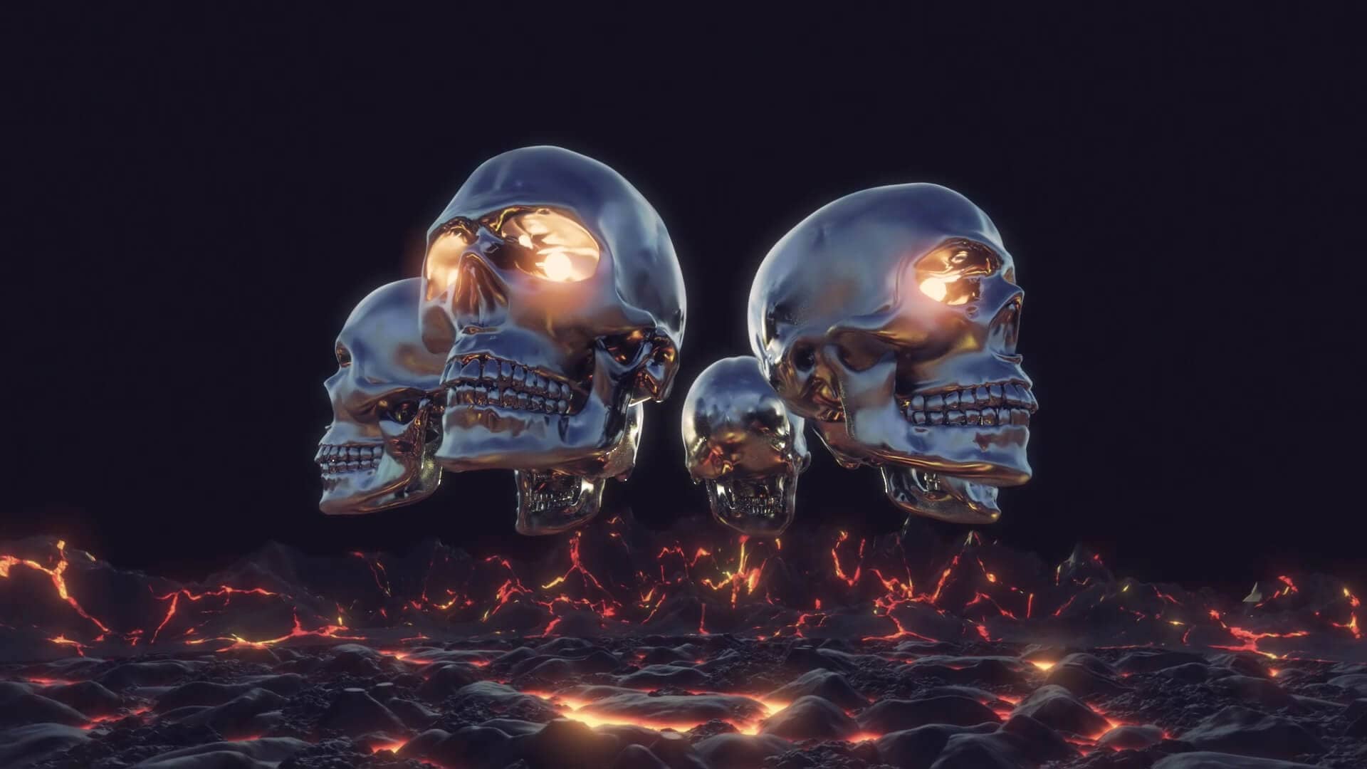 Terror Skulls VJ Loop variacion 2