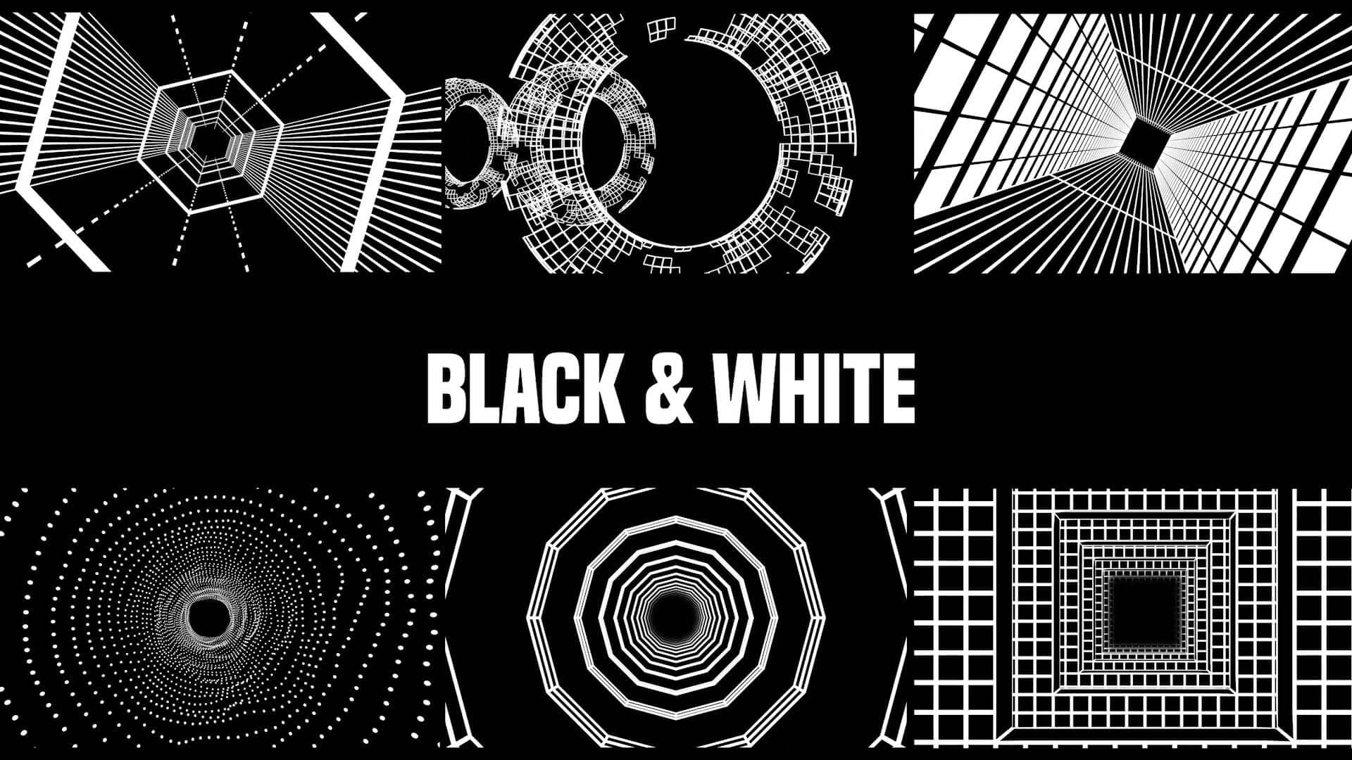 Descubre el VJ Pack Black and White en Crazy Artist 3D. Un pack de visuales geométrico en blanco y negro que incluye 17 clips