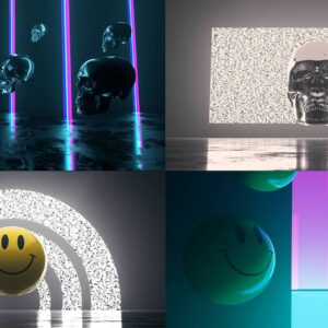 Skull and Smiley Glitch VJ Pack descubre 4 visuales coloridos y con luces estroboscópicas para tu próximo proyecto