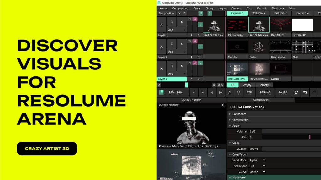 Discover VJ loops for resolume arena blog Crazy Artist 3D
