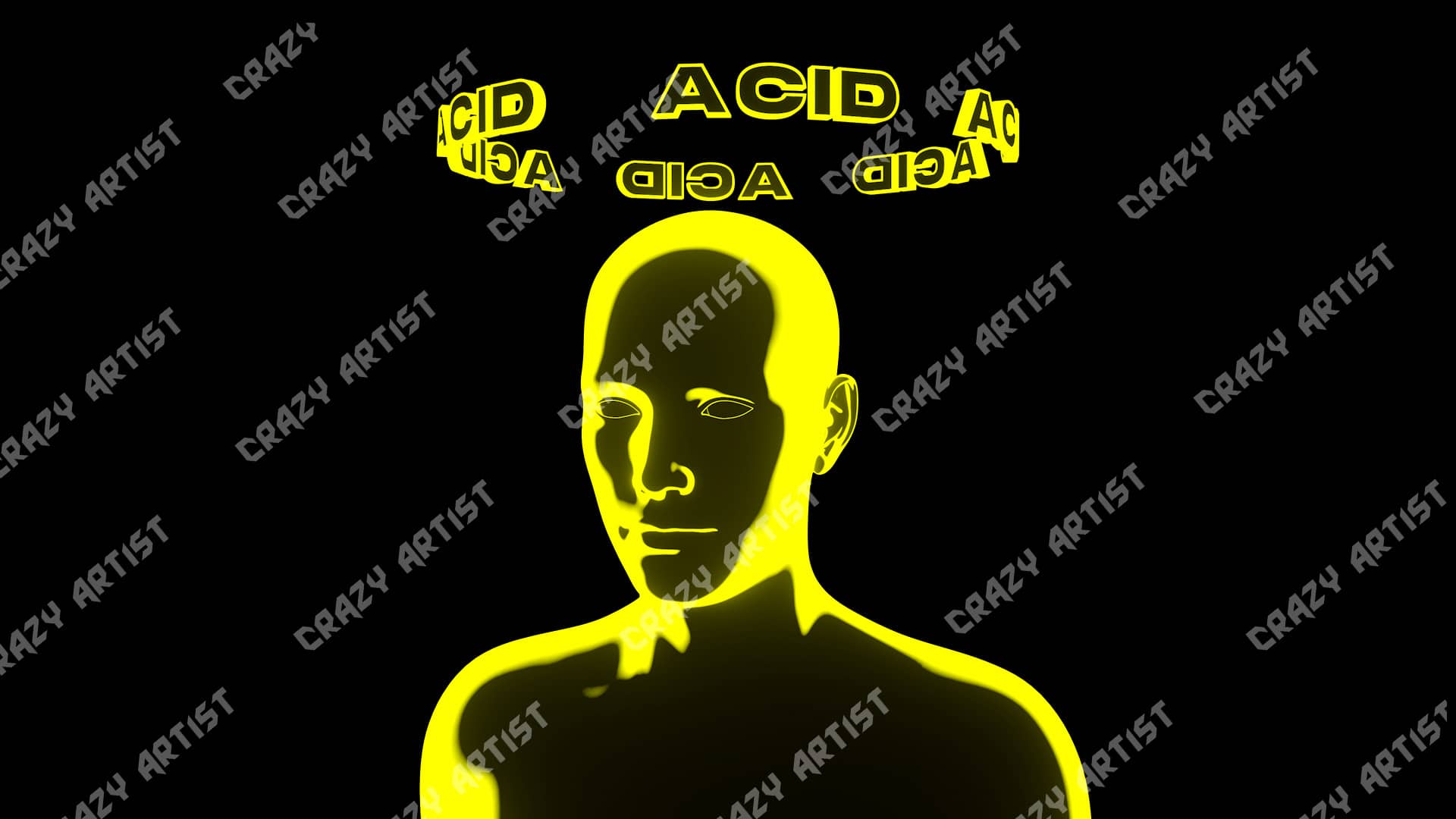 Acid Retro VJ Loops Pack includes a loop with alpha channel for allow a full customization