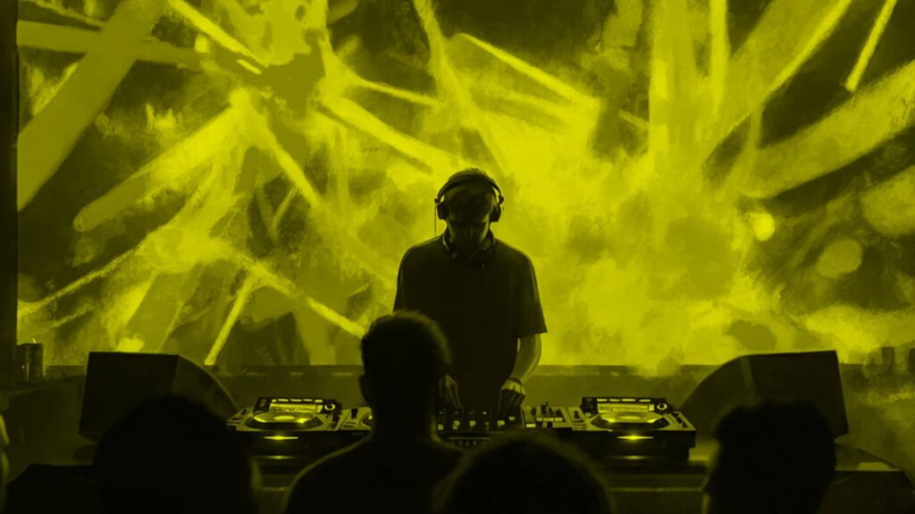 DJ visuals in service creation of 3D visuals