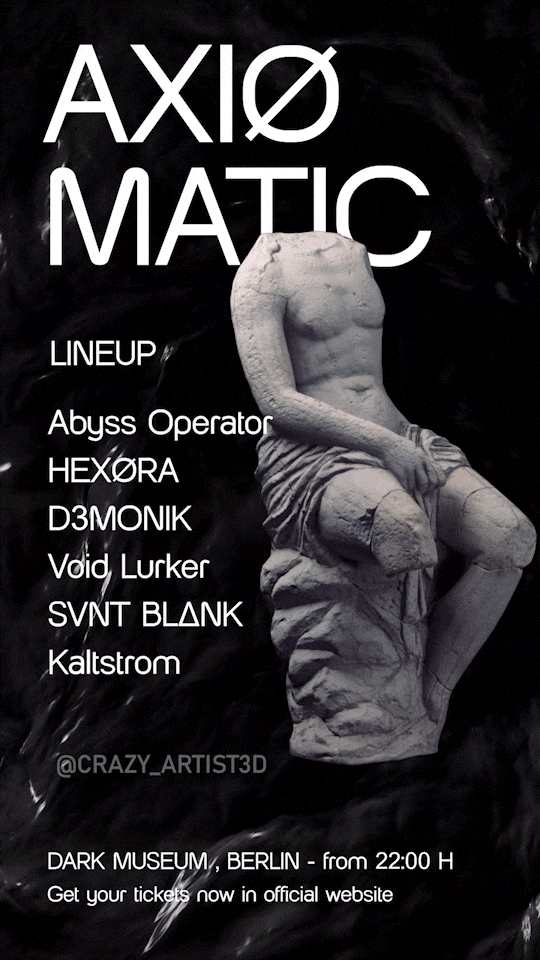 Axiomatic 3D Flyer Design animated by Crazy Artist 3D