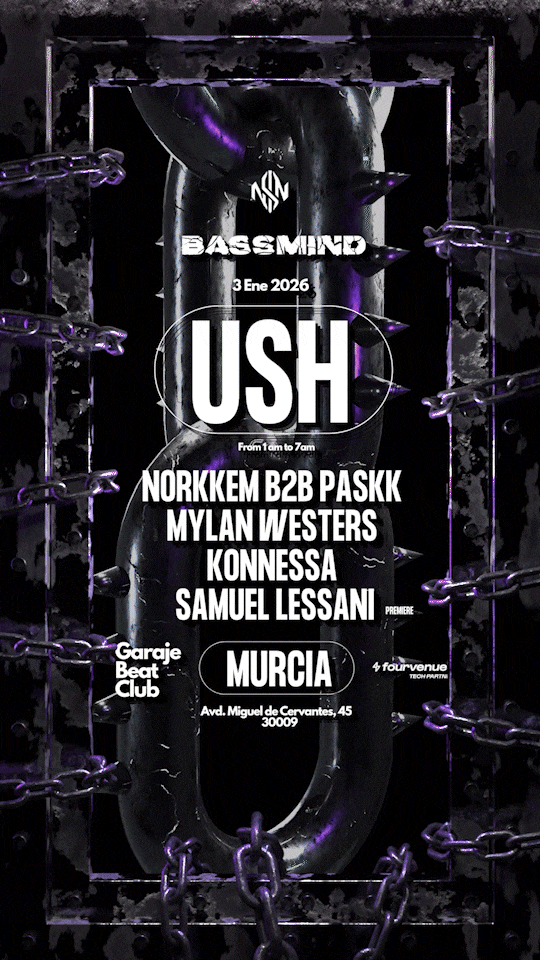 Bassmind 3/01/2026 3D flyer design for hardtechno event