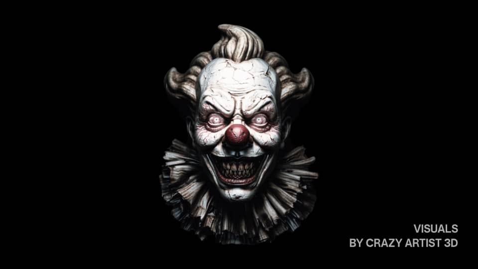 The Clown of Terror VJ Loop with alpha channel